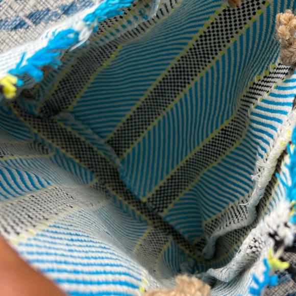 Woven Beach/ Market Tote Multi Colored Good Condition - Picture 5 of 7